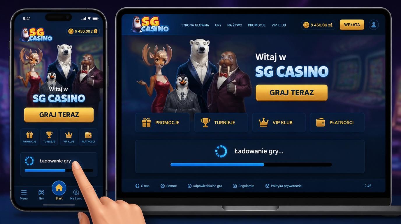 Aplikacja SG Casino ładowanie gry szybciej niż wersja desktop